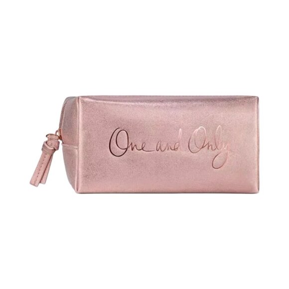Elizabeth Arden “One and Only” Rose Gold Cosmetics Bag with Rose Gold Zipper. - Picture 1 of 7
